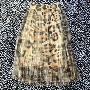 Origami by Vivien Leopard Print Skirt